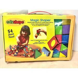 Edushape Magic Shapes with Board assorted colors & shapes complete 54 pc